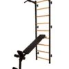 BenchK® Sprossenwand 723B Mit Klimmzugstange, Dip-Bügel & Trainingsbank