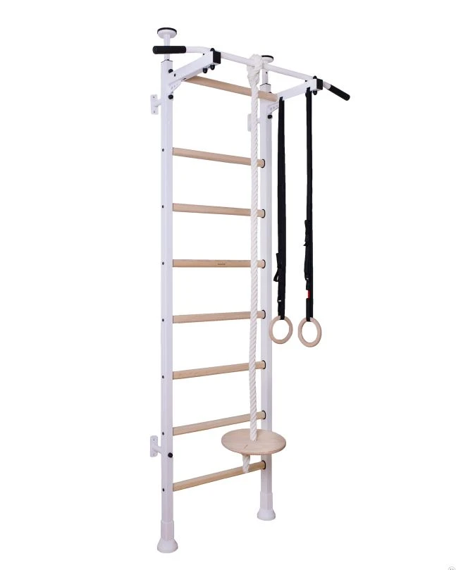 BenchK® Sprossenwand 521W Mit Klimmzugstange, Seil & Ringen 3 BenchK® Sprossenwand 521W Mit Klimmzugstange, Seil & Ringen