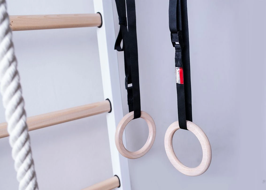 BenchK® Sprossenwand 521W Mit Klimmzugstange, Seil & Ringen 10 BenchK® Sprossenwand 521W Mit Klimmzugstange, Seil & Ringen - Image 8