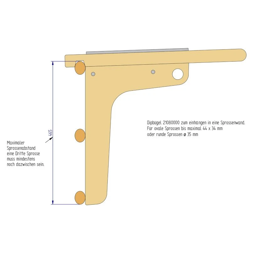 Pedalo® Dipbügel Für Sprossenwand 9 Pedalo® Dipbügel Für Sprossenwand - Image 7