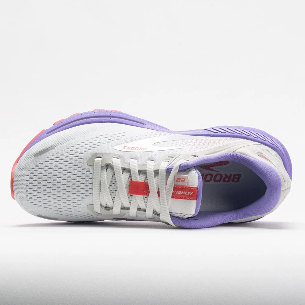 Brooks Adrenaline GTS 22 Women's White/Coral/Purple 5 Brooks Adrenaline GTS 22 Women's White/Coral/Purple - Image 3