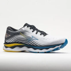 Mizuno Wave Sky 6 Men's White/Cyber Yellow -Hoka Sports Gear Shop 049115 5