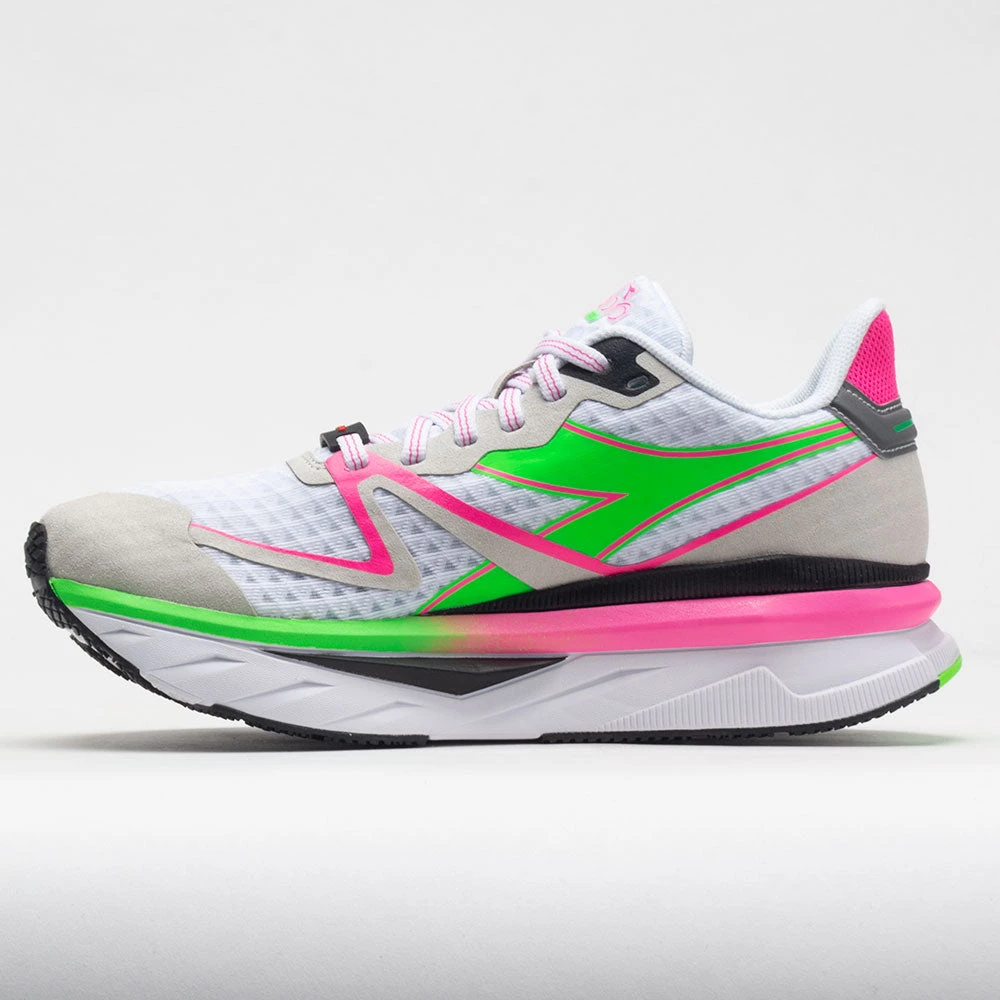 Diadora Atomo V7000 Women's White/Green Fluo/Pink Fluo 4 Diadora Atomo V7000 Women's White/Green Fluo/Pink Fluo - Image 2