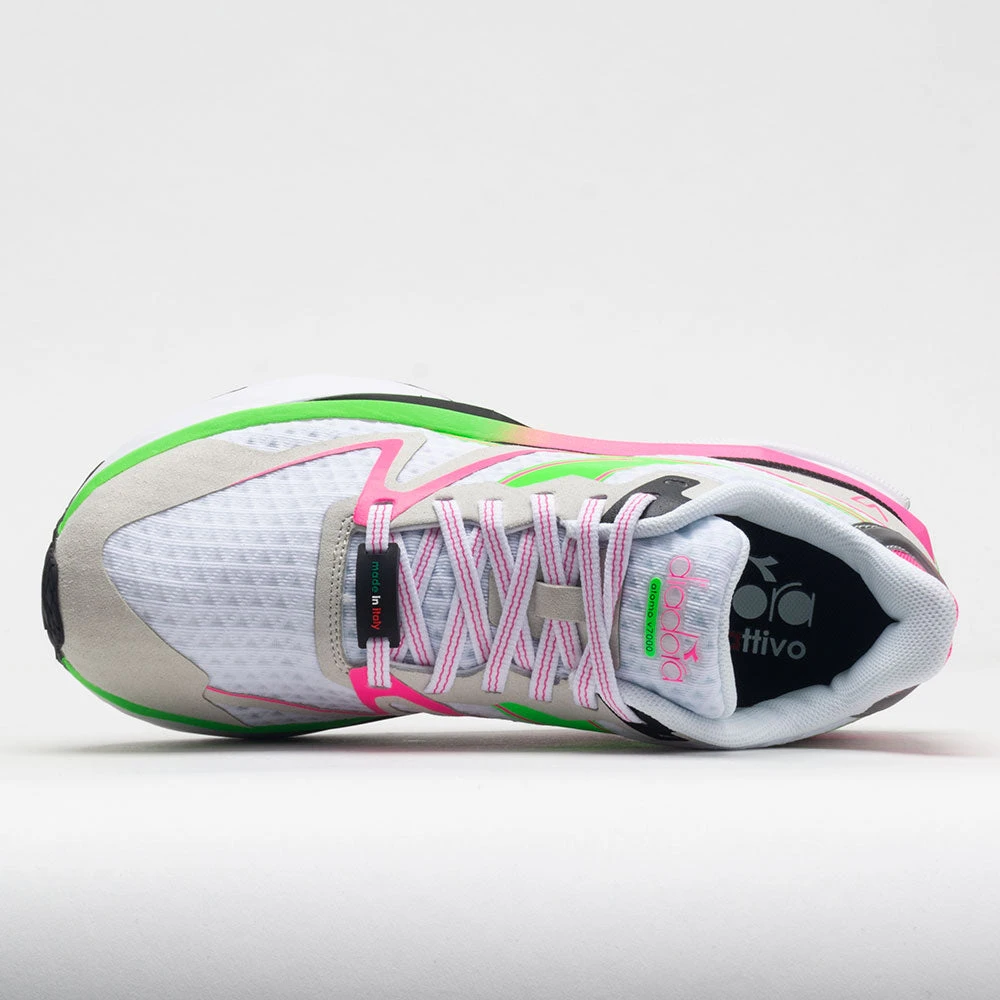 Diadora Atomo V7000 Women's White/Green Fluo/Pink Fluo 5 Diadora Atomo V7000 Women's White/Green Fluo/Pink Fluo - Image 3