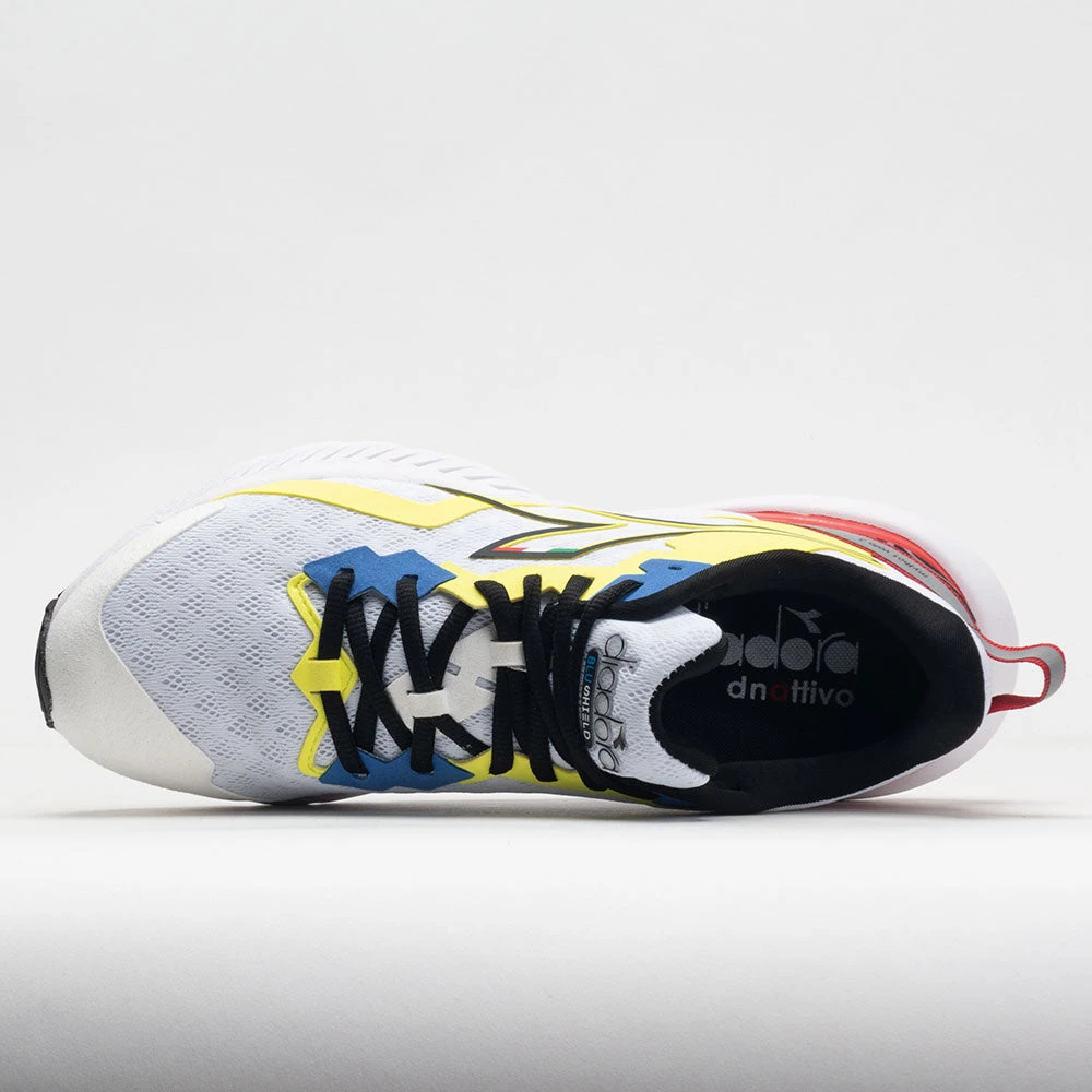 Diadora Mythos Blushield Volo 3 Men's White/Black/Yellow Fluo 5 Diadora Mythos Blushield Volo 3 Men's White/Black/Yellow Fluo - Image 3