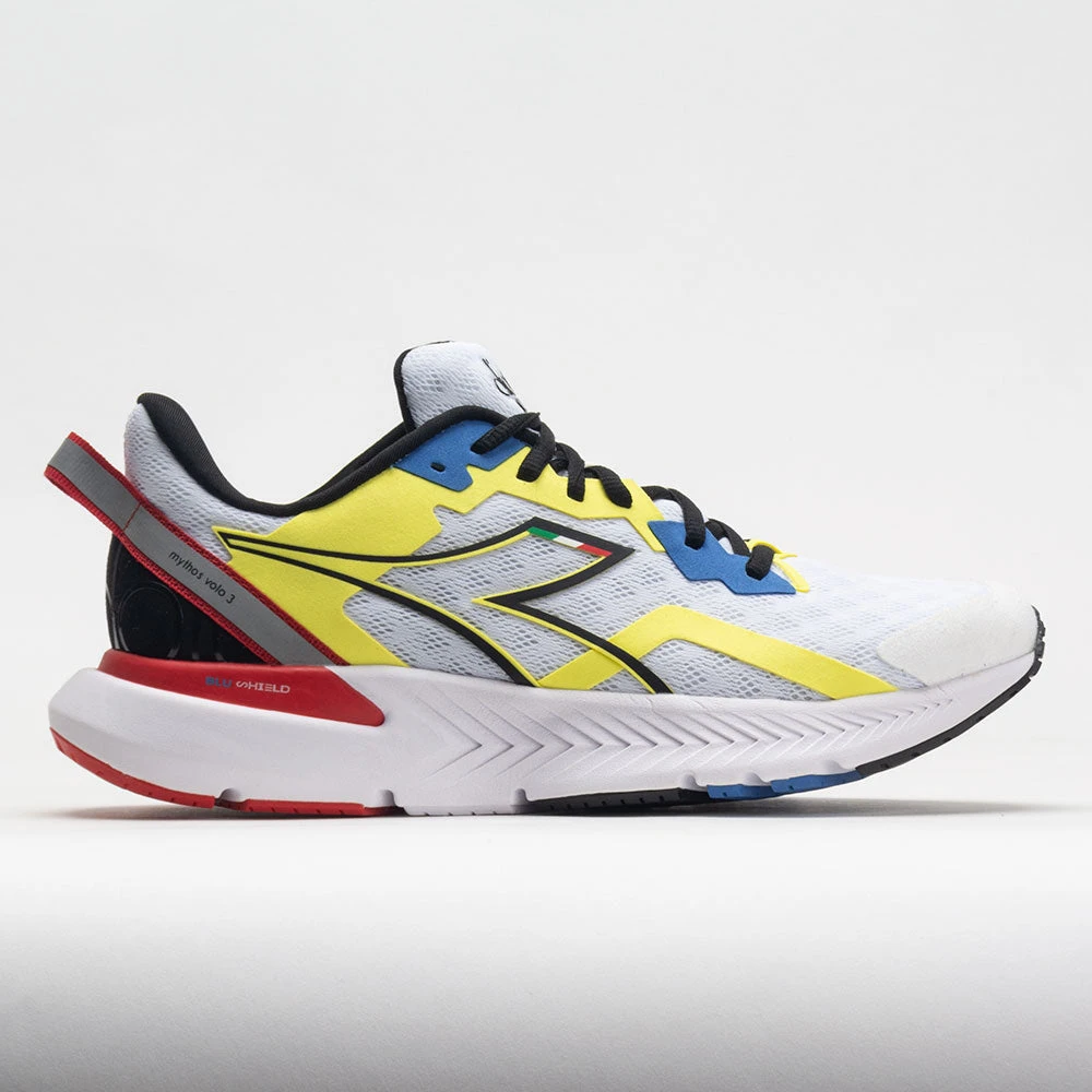 Diadora Mythos Blushield Volo 3 Men's White/Black/Yellow Fluo 3 Diadora Mythos Blushield Volo 3 Men's White/Black/Yellow Fluo