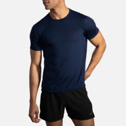 Brooks Distance Short Sleeve Men's -Hoka Sports Gear Shop 056813 451 1