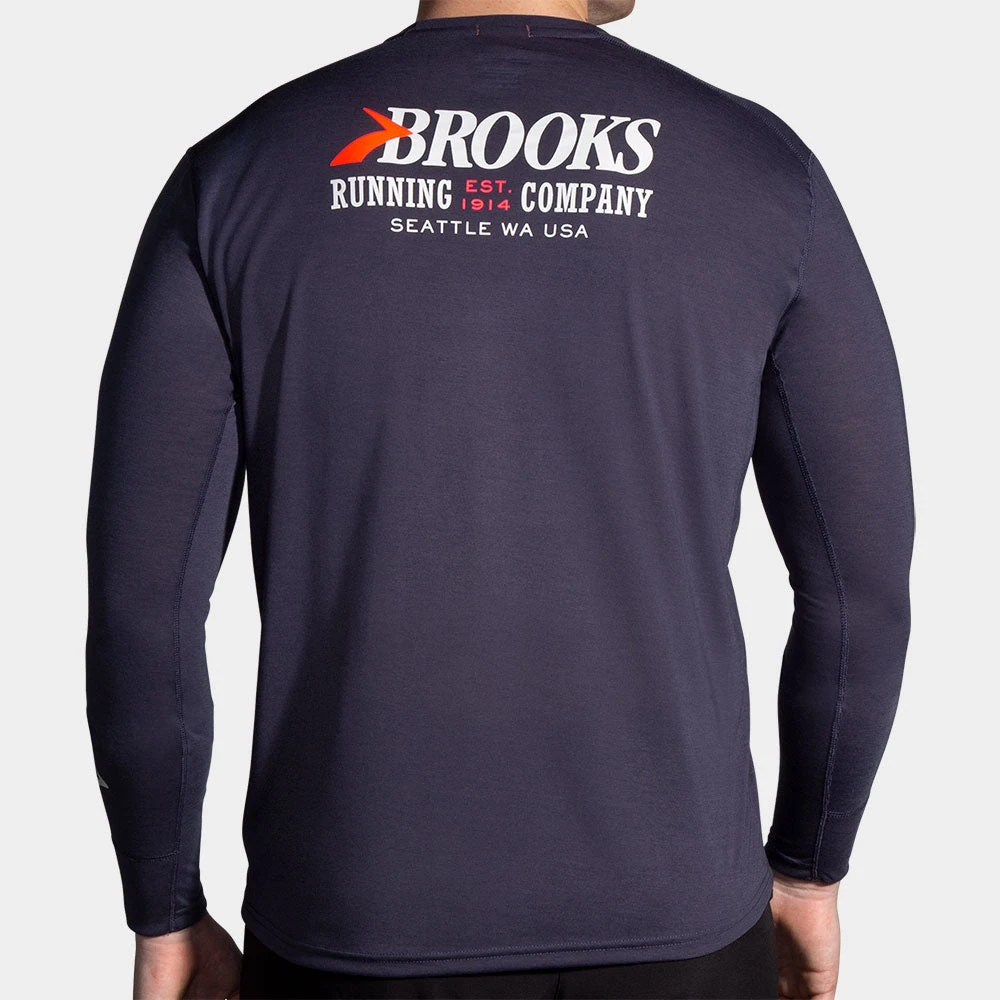 Brooks Distance Graphic Long Sleeve Men's 13 Brooks Distance Graphic Long Sleeve Men's - Image 11
