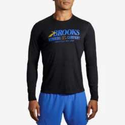 Brooks Distance Graphic Long Sleeve Men's 36 Brooks Distance Graphic Long Sleeve Men's -Hoka Sports Gear Shop 056816 095 1