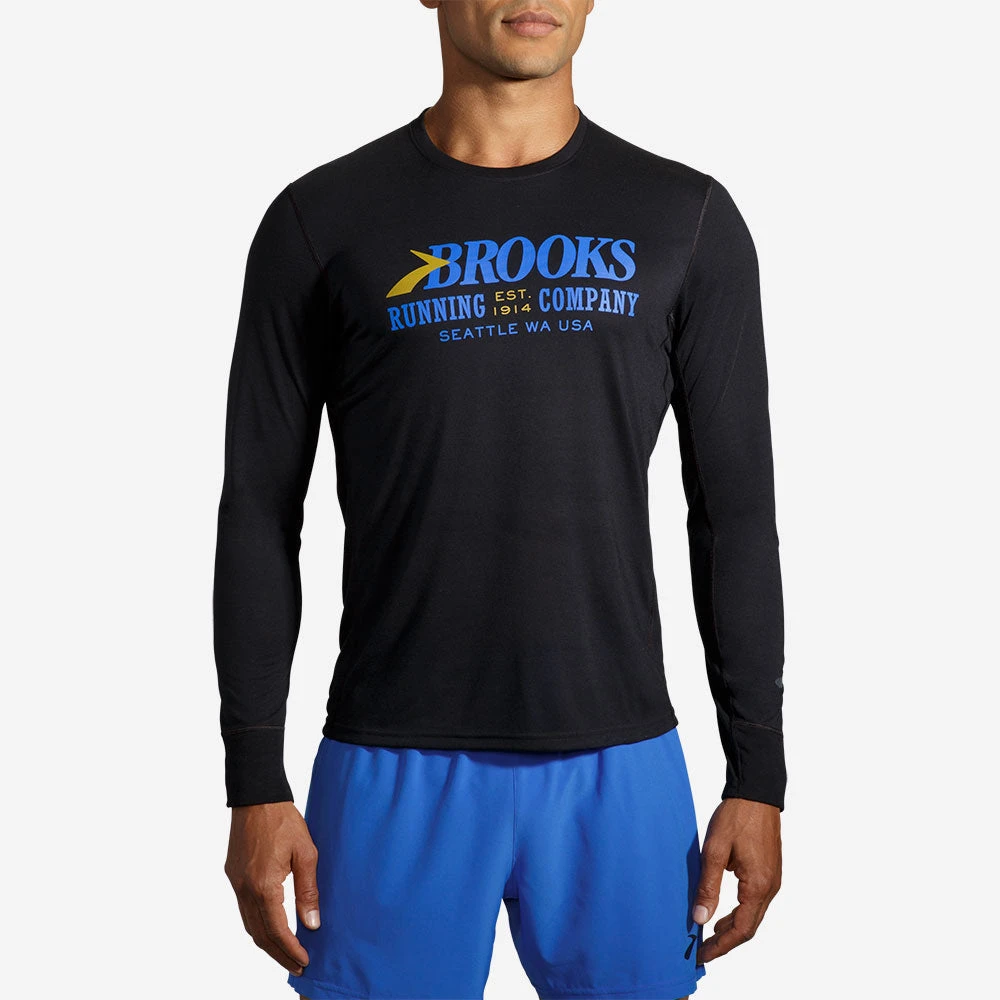 Brooks Distance Graphic Long Sleeve Men's 17 Brooks Distance Graphic Long Sleeve Men's - Image 15