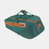 HEAD Pro Racquet Bag XL Dark Cyan/Fluorescent Orange -Hoka Sports Gear Shop 073397 1