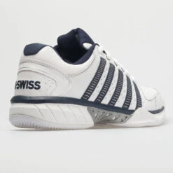 K-Swiss Hypercourt Express Leather Men's White/Navy/Silver -Hoka Sports Gear Shop 113347 6
