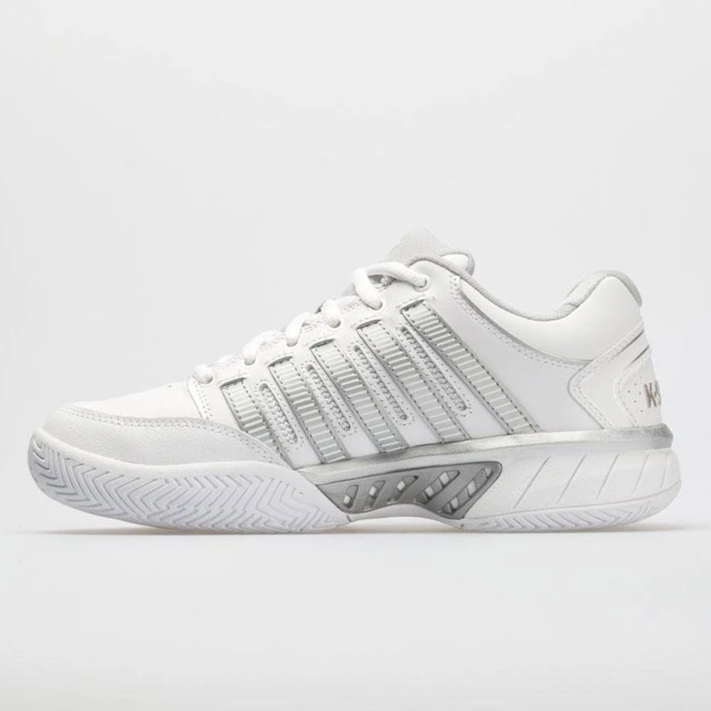 K-Swiss Hypercourt Express Leather Women's White/Silver/Glacier Gray 4 K-Swiss Hypercourt Express Leather Women's White/Silver/Glacier Gray - Image 2