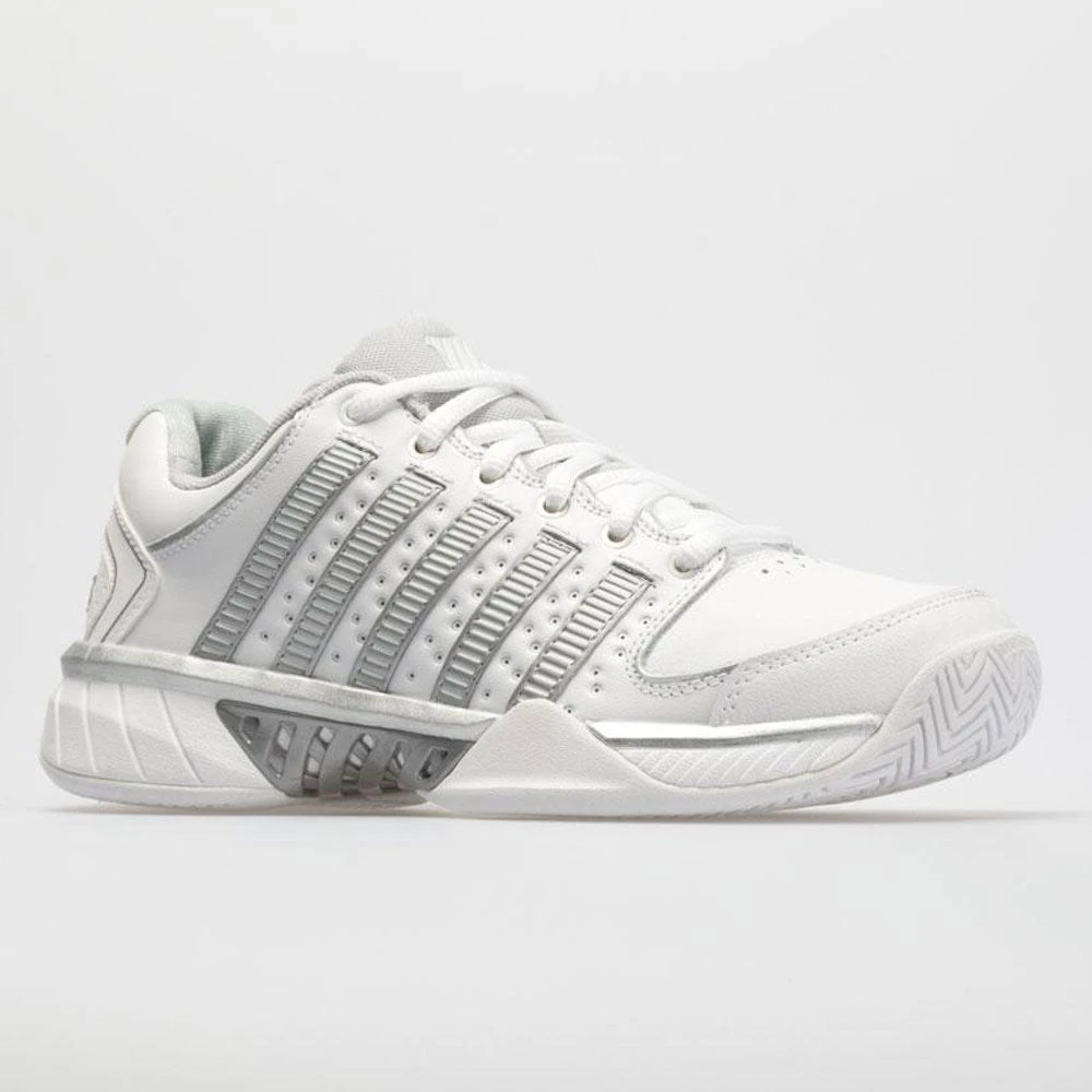 K-Swiss Hypercourt Express Leather Women's White/Silver/Glacier Gray 7 K-Swiss Hypercourt Express Leather Women's White/Silver/Glacier Gray - Image 5