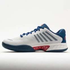 K-Swiss Hypercourt Express 2 Men's Blanc De Blanc/Blue Opal/Lollipop -Hoka Sports Gear Shop 117125 1