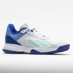 Adidas CourtFlash Junior White/Pulse Mint/Lucid Blue 12 Adidas CourtFlash Junior White/Pulse Mint/Lucid Blue -Hoka Sports Gear Shop 121369 5