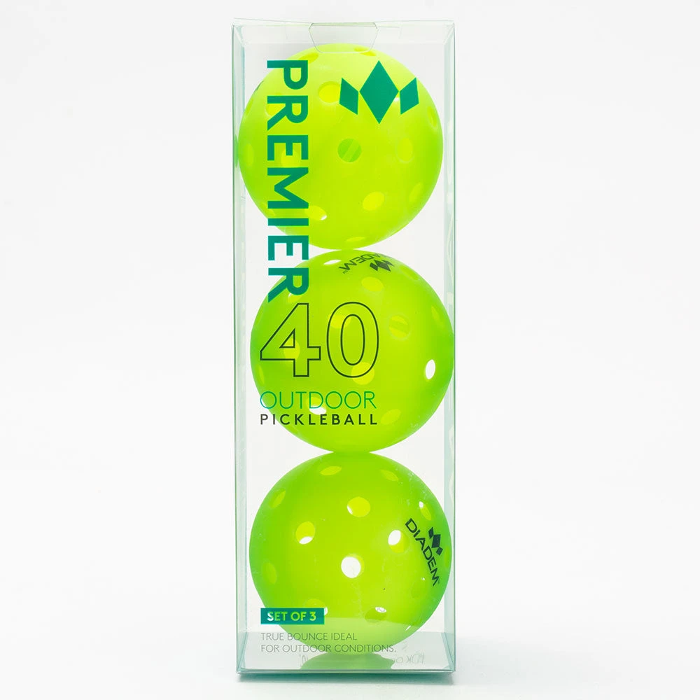 Diadem Premier 40 Outdoor Pickleballs 3 Pack 3 Diadem Premier 40 Outdoor Pickleballs 3 Pack