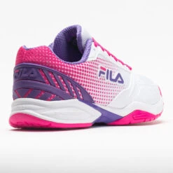 Fila Volley Zone Women's White/Pink Glo/Purple -Hoka Sports Gear Shop 370037 6