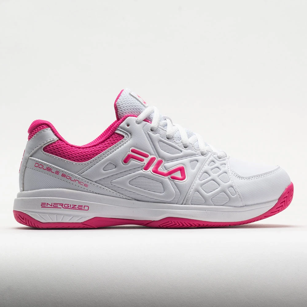 Fila Double Bounce 3 Women's White/White/Pink Glo 3 Fila Double Bounce 3 Women's White/White/Pink Glo