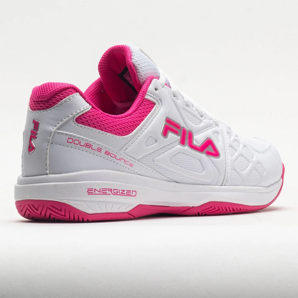 Fila Double Bounce 3 Women's White/White/Pink Glo 8 Fila Double Bounce 3 Women's White/White/Pink Glo - Image 6