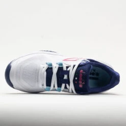 Diadora Trofeo 2 AG Pickleball Women's White/Blueprint/Pink Yarrow 10 Diadora Trofeo 2 AG Pickleball Women's White/Blueprint/Pink Yarrow -Hoka Sports Gear Shop 370081 2