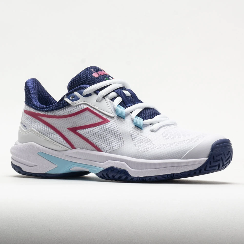 Diadora Trofeo 2 AG Pickleball Women's White/Blueprint/Pink Yarrow 7 Diadora Trofeo 2 AG Pickleball Women's White/Blueprint/Pink Yarrow - Image 5