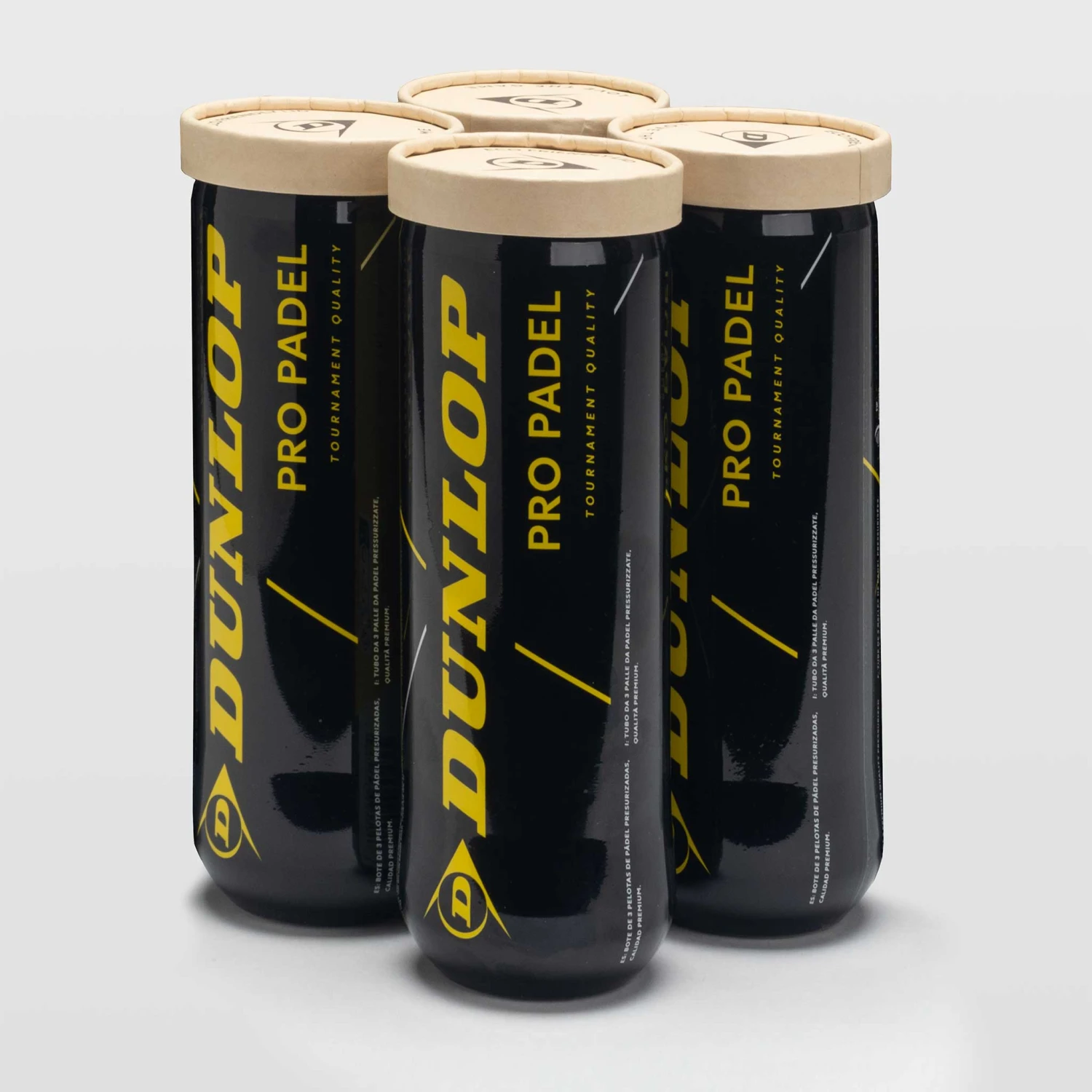 Dunlop PB Pro Padel Balls 4 Cans 3 Dunlop PB Pro Padel Balls 4 Cans