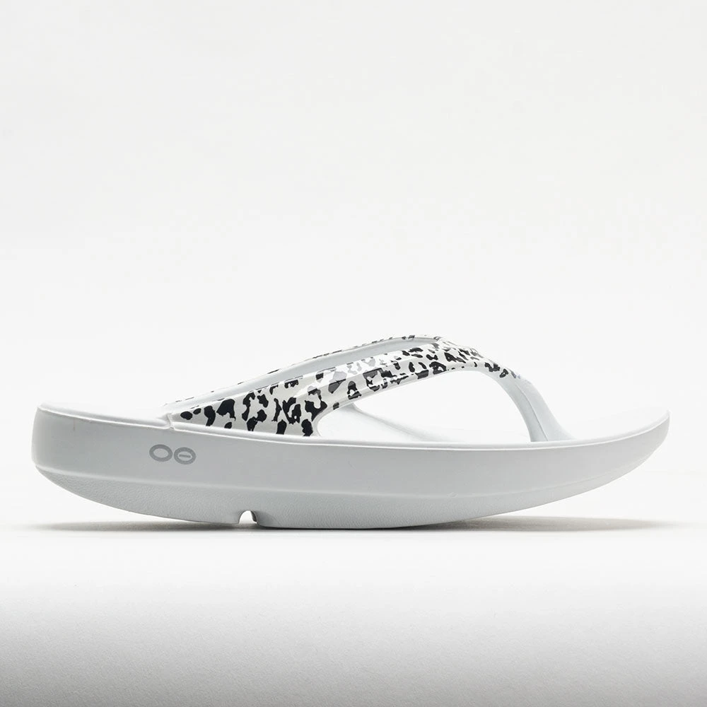 OOFOS OOlala Limited Women's White/Black Leopard 3 OOFOS OOlala Limited Women's White/Black Leopard