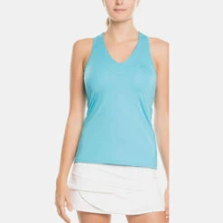 Lucky In Love V-Neck Tank With Bra Women's -Hoka Sports Gear Shop 758068 410 1